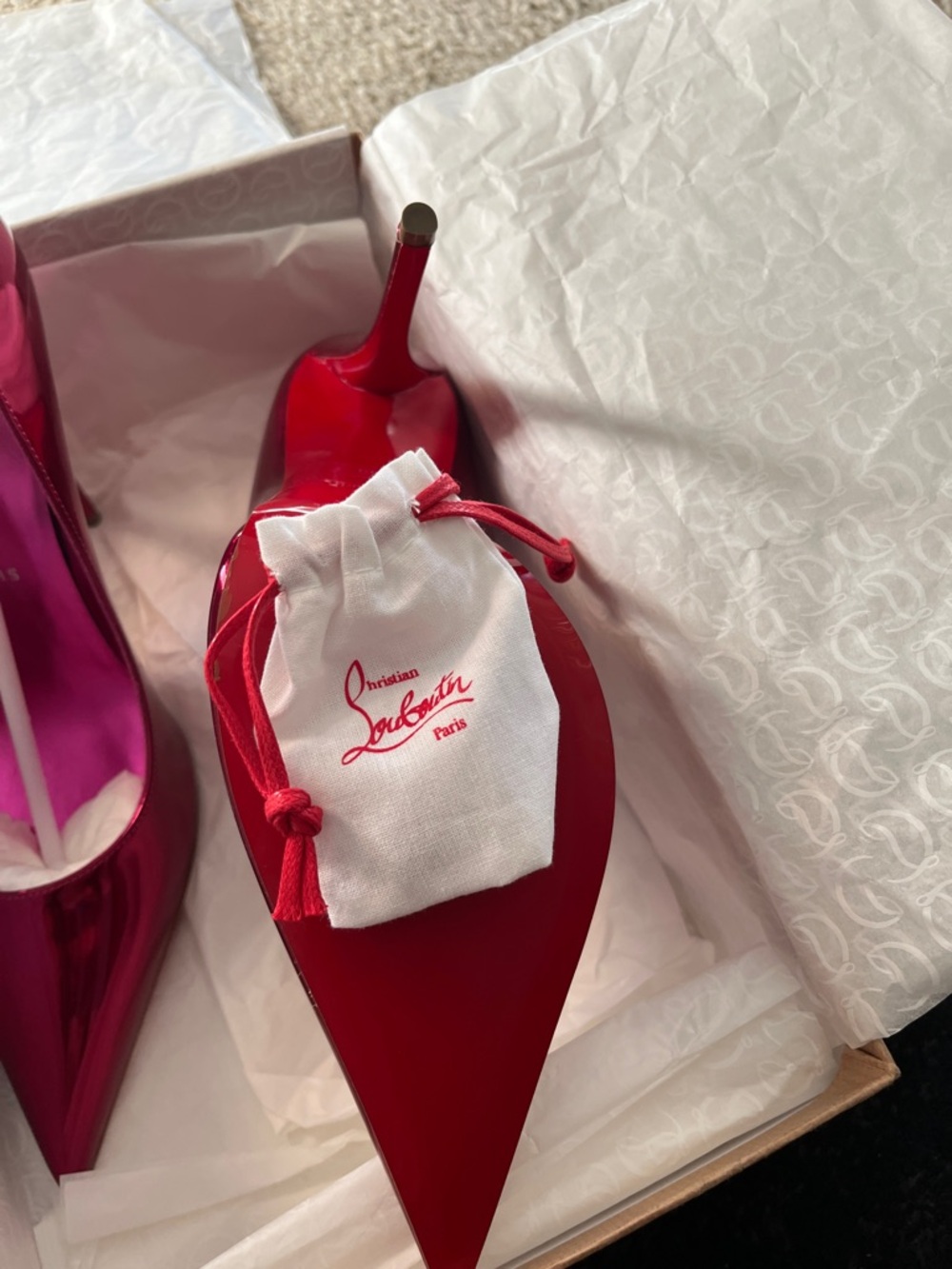 Christian Louboutin Miss Z Metallic Fuchsia Pumps - Picture 9 of 10
